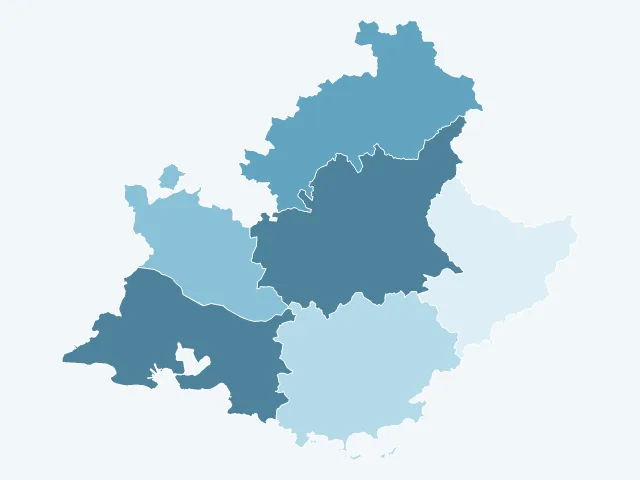 Carte du vote Fabien Roussel en Provence-Alpes-Côte d'Azur