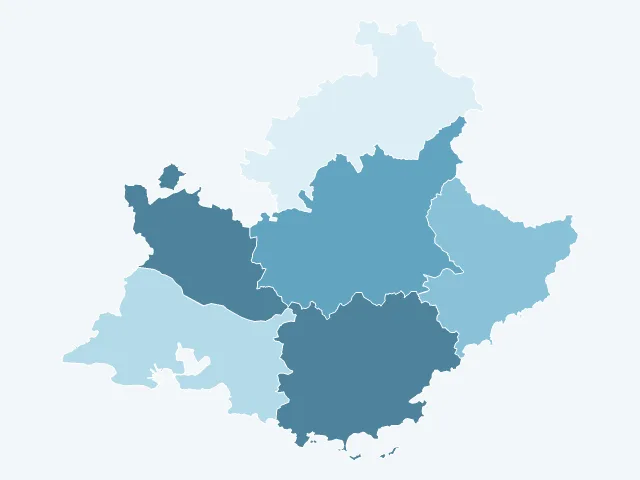 Carte du vote Marine Le Pen en Provence-Alpes-Côte d'Azur
