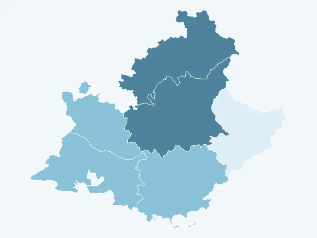 Carte du vote Nathalie Arthaud en Provence-Alpes-Côte d'Azur