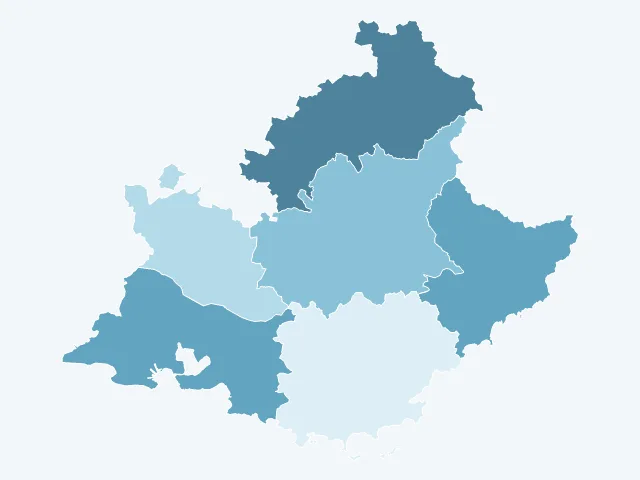 Carte du vote Yannick Jadot en Provence-Alpes-Côte d'Azur