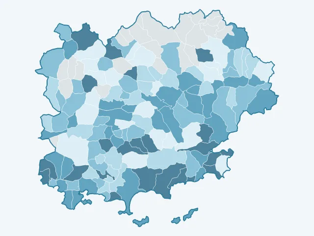 Carte de l'évolution des prix immobiliers dans le Var (83)