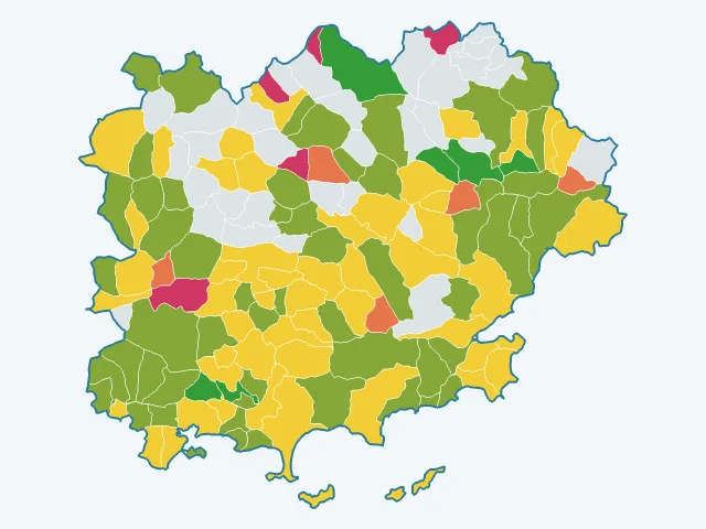 Carte de la satisfaction des habitants dans le Var (83)