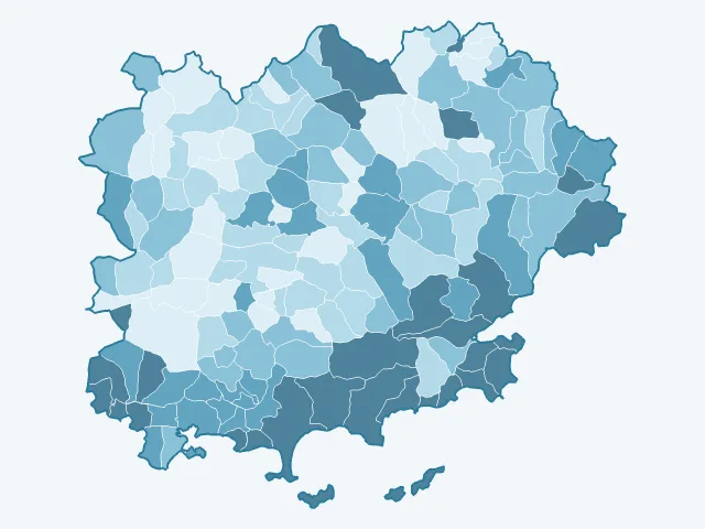Carte du vote Emmanuel Macron dans le Var (83)