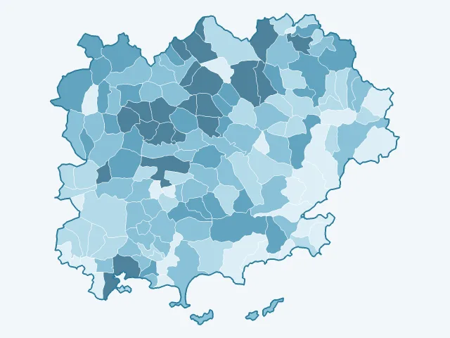 Carte du vote Jean-Luc Mélenchon dans le Var (83)