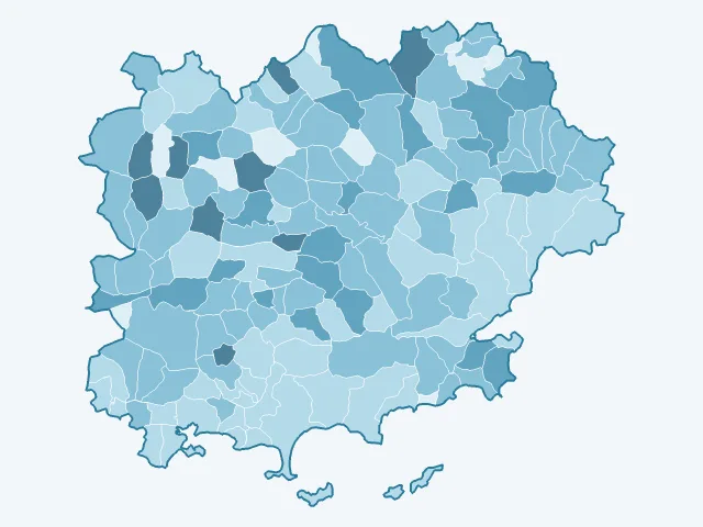 Carte du vote Nicolas Dupont-Aignan dans le Var (83)