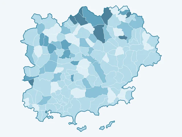Carte du vote Philippe Poutou dans le Var (83)