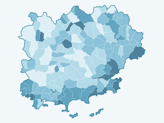 Carte du vote Valérie Pécresse dans le Var (83)