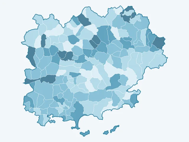 Carte du vote Yannick Jadot dans le Var (83)