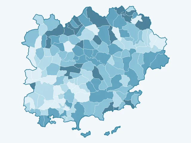 Carte du taux de chômage dans le Var (83)