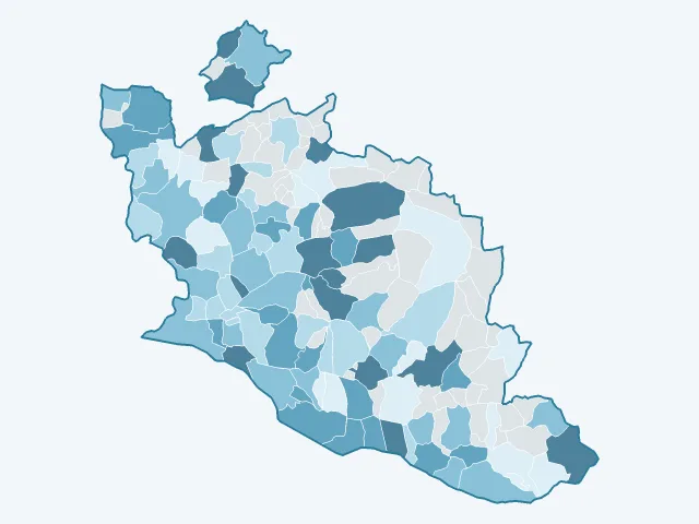 Carte de l'évolution des prix immobiliers dans le Vaucluse (84)