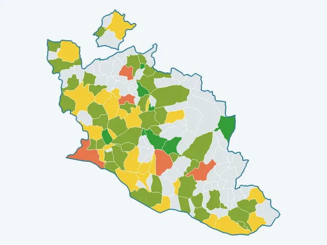 Carte de la satisfaction des habitants dans le Vaucluse (84)