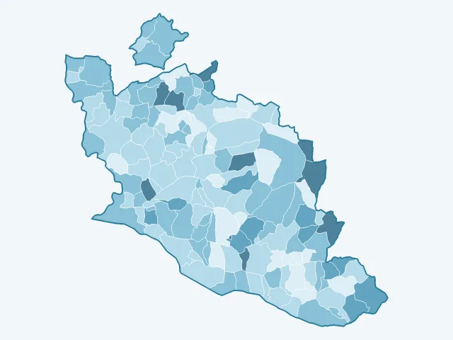 Carte du vote Fabien Roussel dans le Vaucluse (84)