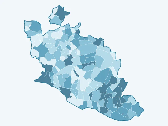 Carte du vote Jean-Luc Mélenchon dans le Vaucluse (84)