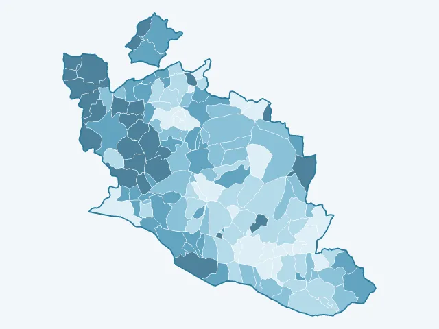 Carte du vote Marine Le Pen dans le Vaucluse (84)