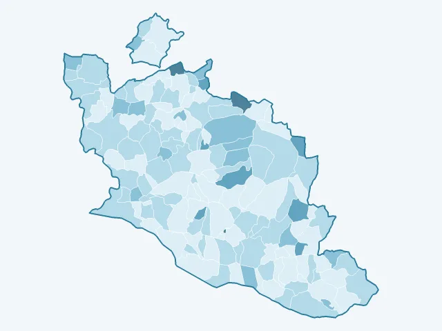 Carte du vote Nathalie Arthaud dans le Vaucluse (84)