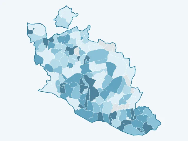 Carte du revenu moyen dans le Vaucluse (84)