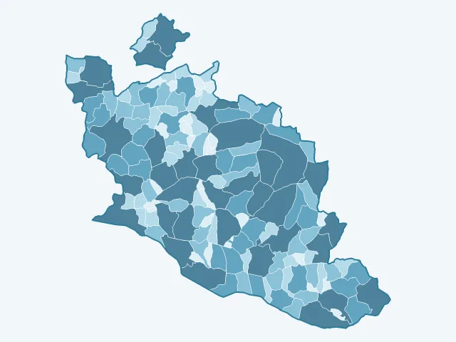 Carte de la superficie dans le Vaucluse (84)