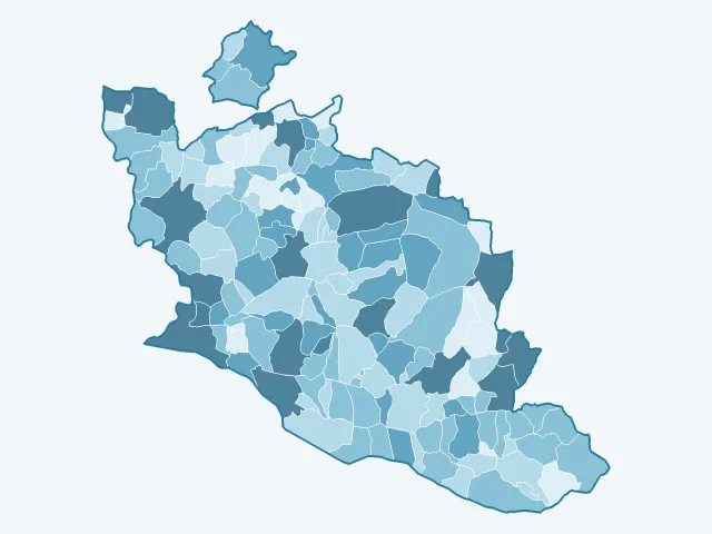 Carte du taux de chômage dans le Vaucluse (84)