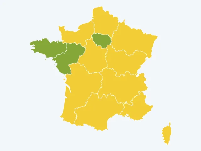 Carte de France des sports et loisirs par région