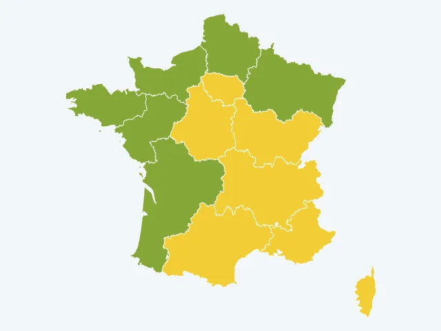 Carte de France de l'éducation et de la culture par région
