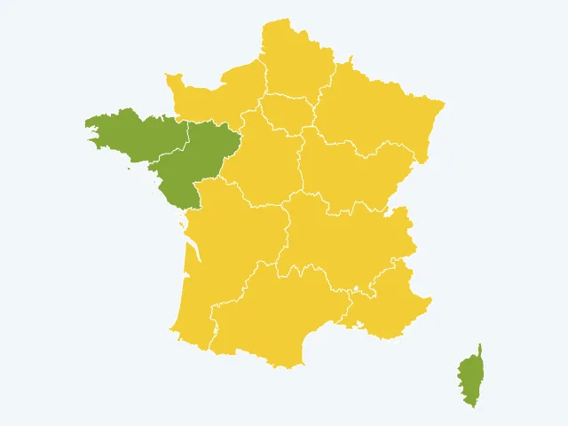 Carte de France de la satisfaction des habitants par région