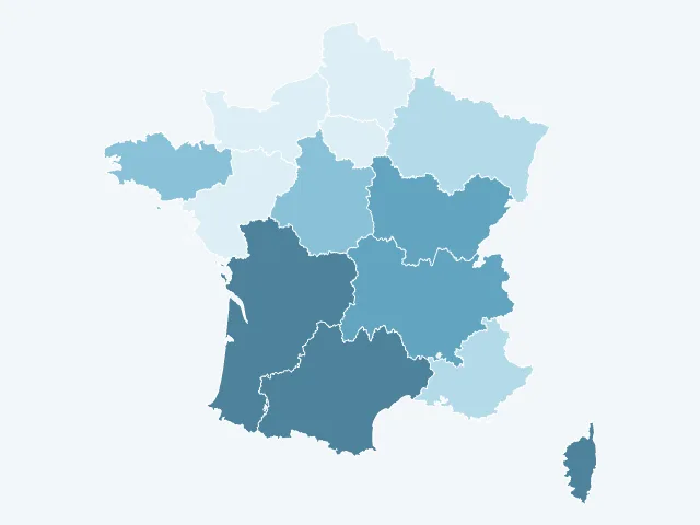 Carte de France du vote Jean Lassalle par région