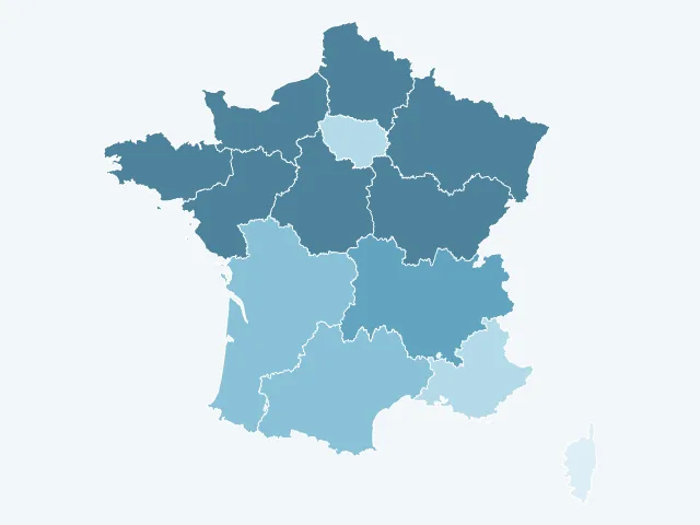 Carte de France du vote Nathalie Arthaud par région