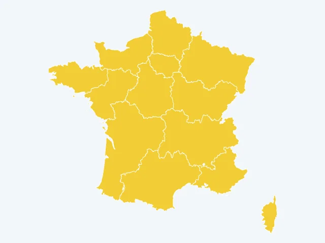 Carte de France de la vie pratique par région
