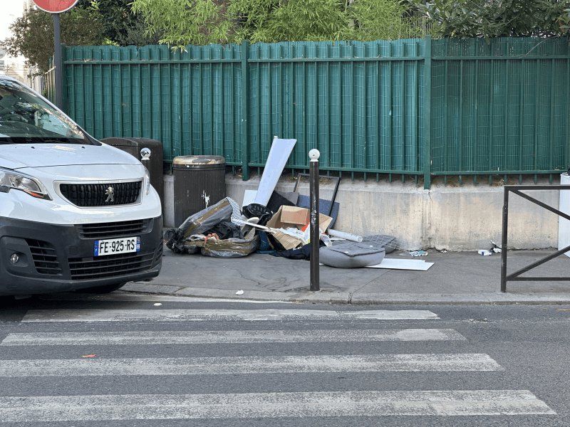 Dépôt sauvage, Rue Gambetta, Boulogne-Billancourt