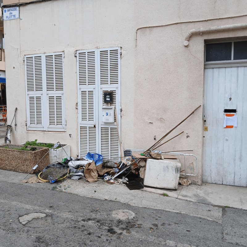 Dépôt sauvage, Avenue de Flotte, Cannes : avant