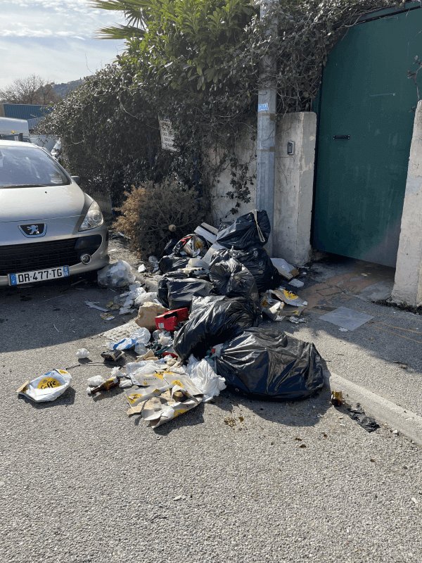 Dépôt sauvage, Allée des Informaticiens, Saint-Laurent-du-Var