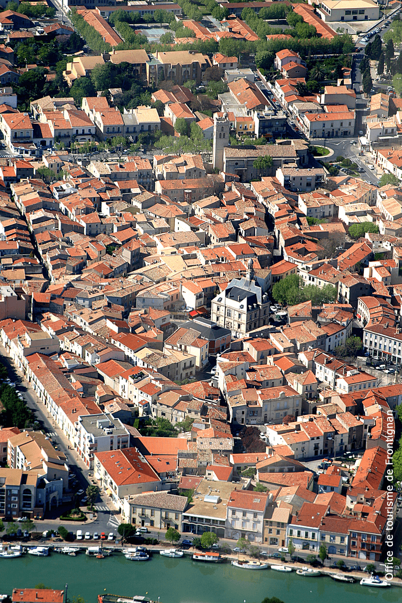Vue aérienne du centre ville 
